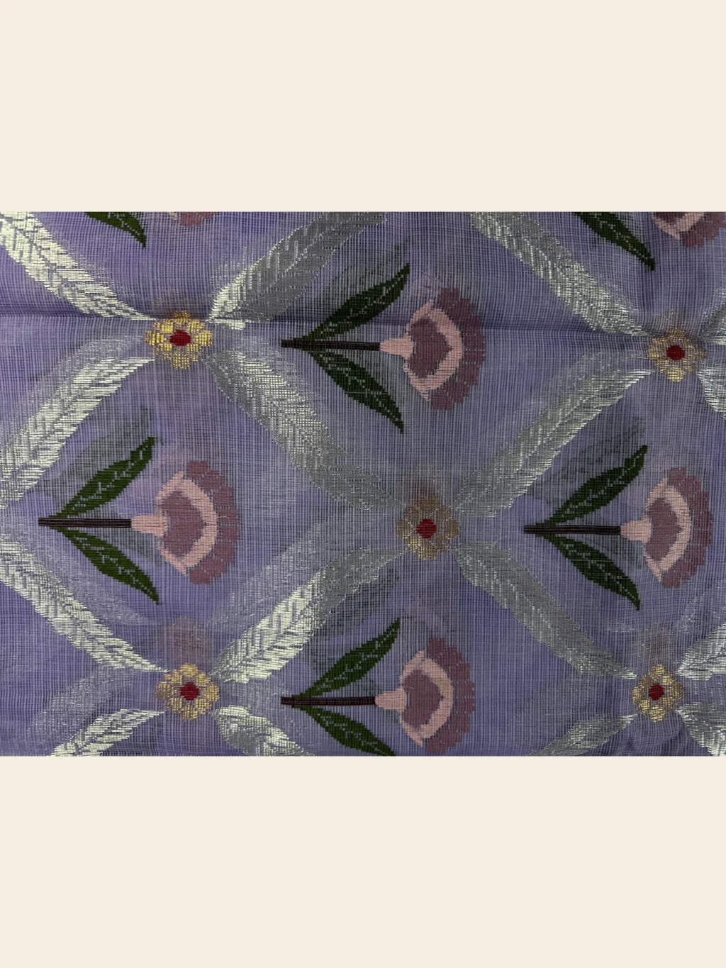 Purple Jal kota Doria Saree Pattern